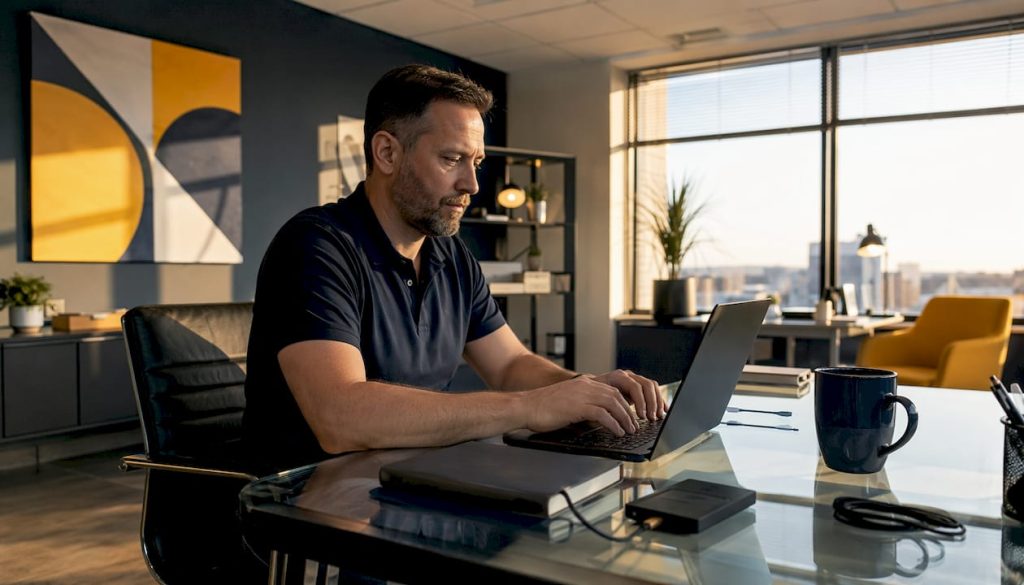 IT professional configuring whitelisting software