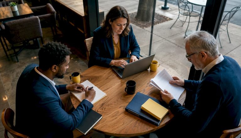 Ohio SMB professionals collaborating in office