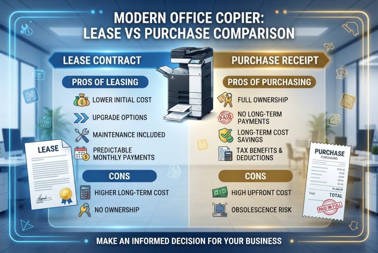 Copier lease vs buy comparison for business