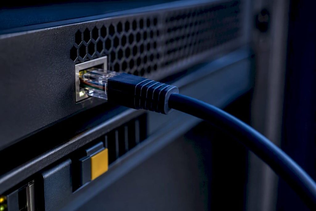 Secure VoIP network connection in cabinet