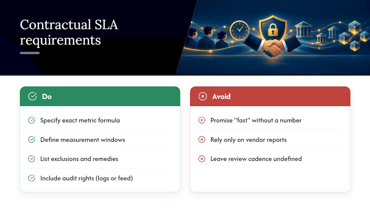 Legal and contractual implications of SLA metrics — overview diagram