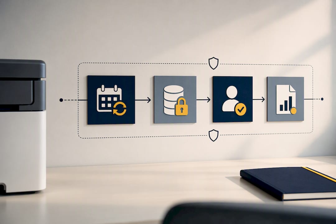 Four controls securing a networked print endpoint