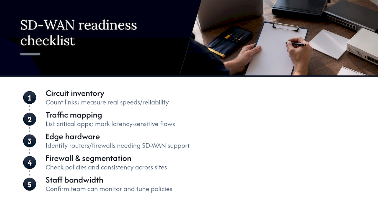 Five checks for SD-WAN readiness