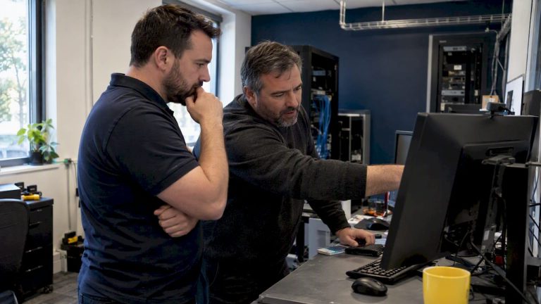 IT administrators reviewing remote access policy