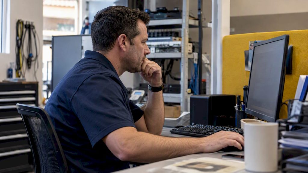 IT administrator reviewing user access permissions